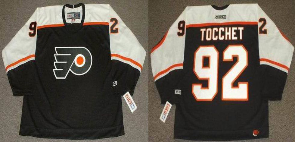 2019 Men Philadelphia Flyers #92 Tocchet Black CCM NHL jerseys